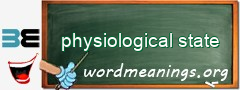 WordMeaning blackboard for physiological state